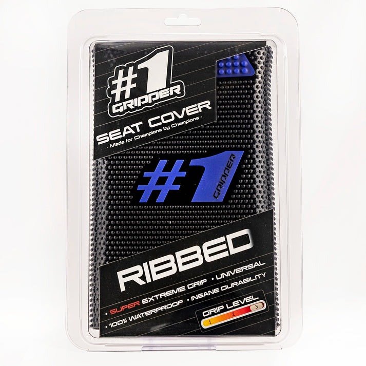 RIBBED Seat Cover - Black/Blue - Image 2
