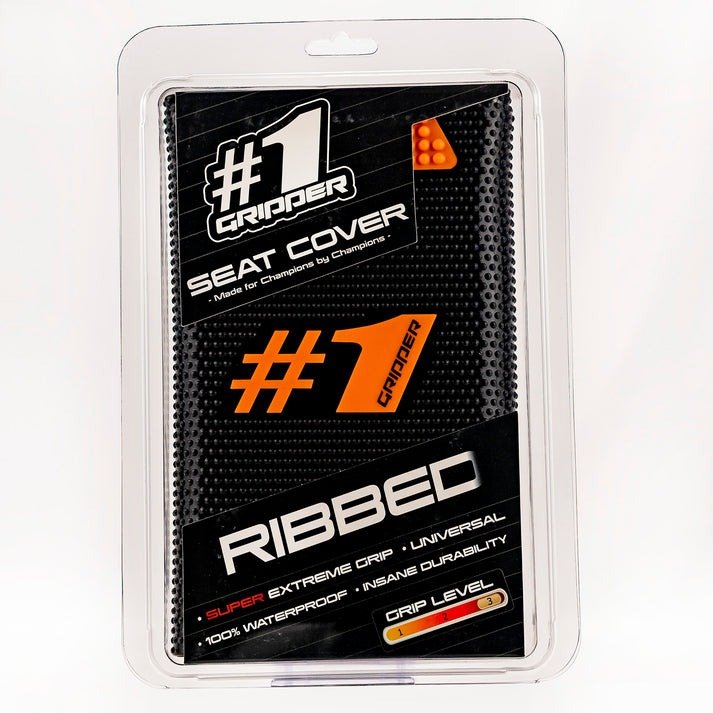 RIBBED Seat Cover - Black/Orange - Image 2