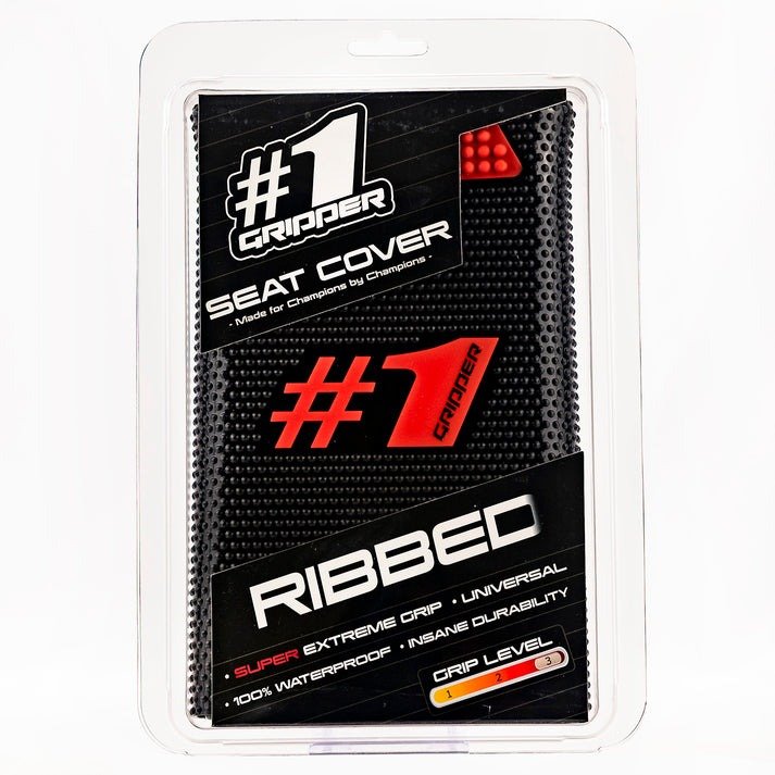 RIBBED Seat Cover - Black/Red - Image 2