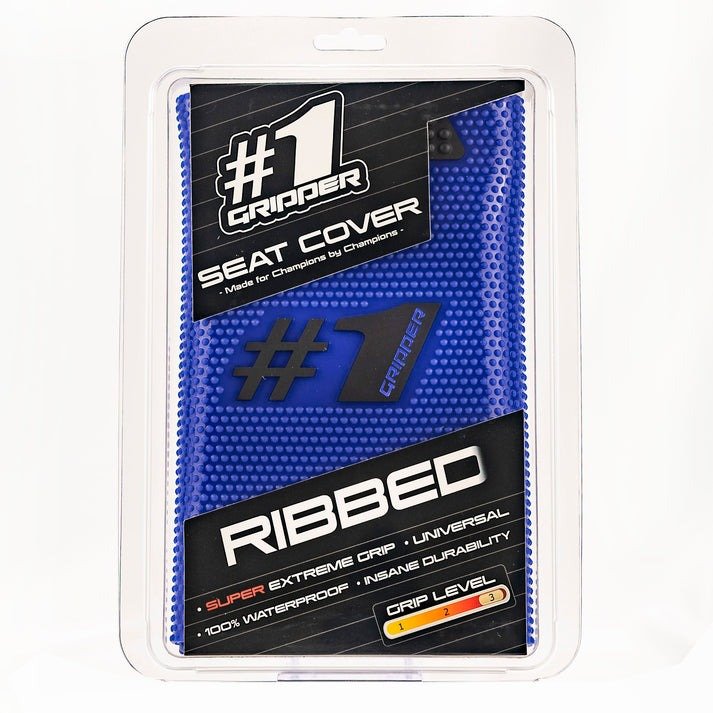 RIBBED Seat Cover - Blue/Black - Image 2