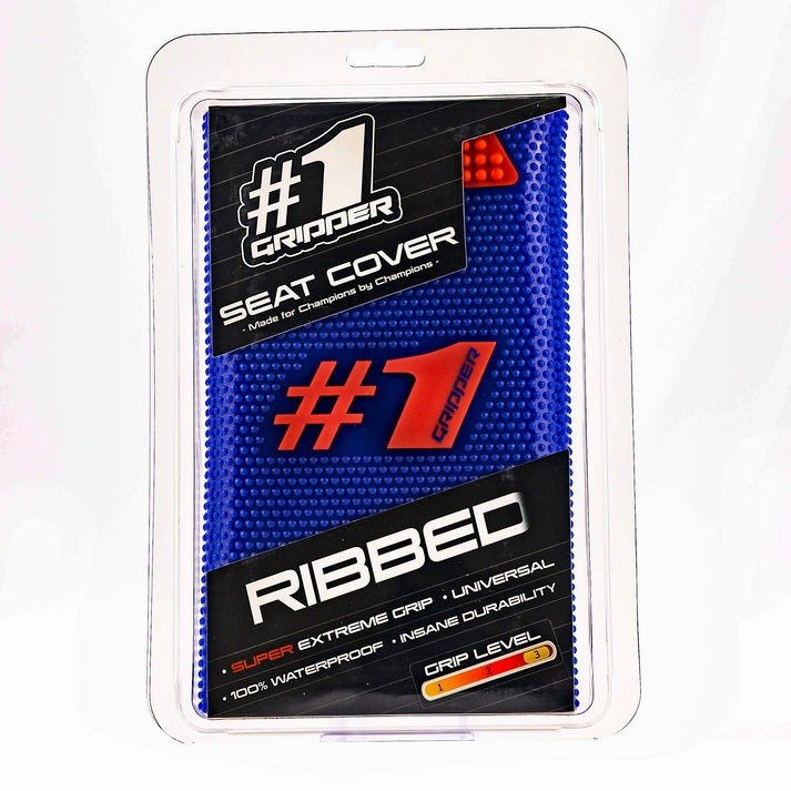 RIBBED Seat Cover - Blue/Red - Image 2