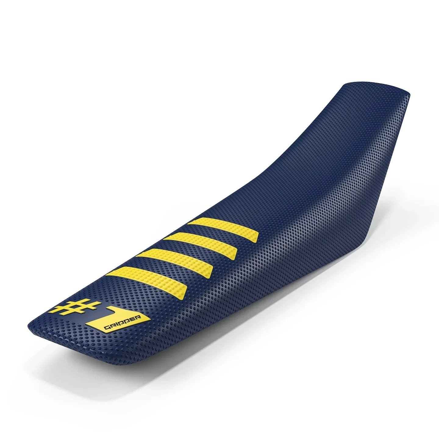 RIBBED Seat Cover - Dark Blue/Yellow